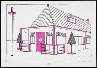 Crèche, from Une Cite Moderne, Dessins de Rob Mallet-Stevens Architecte, 1987 by Robert Mallet Stevens